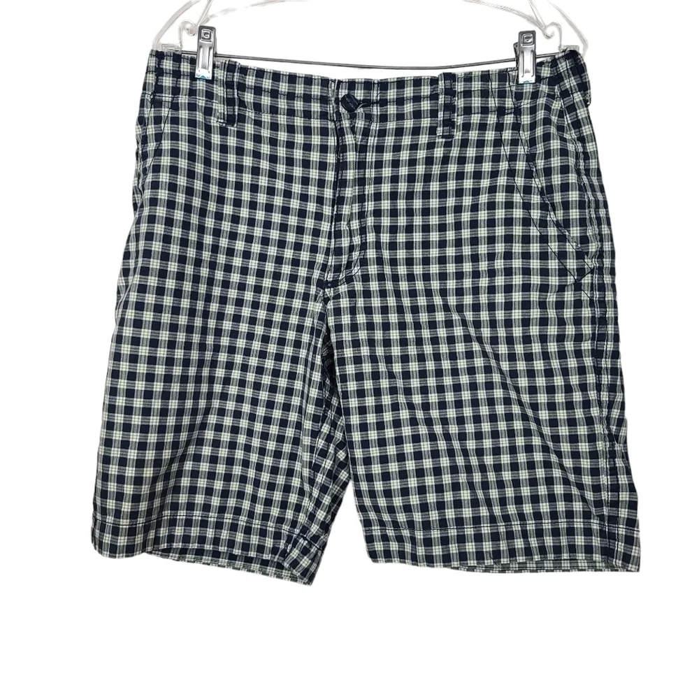 Aeropostale Plaid Blue Green Shorts 32